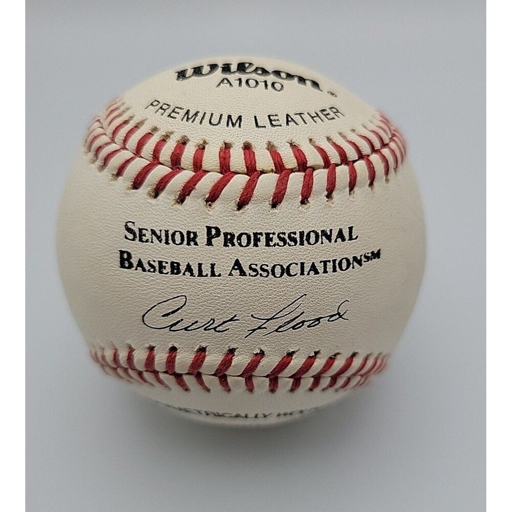 Curt Flood Senior Professional Baseball Assoc Ball Wilson A1010 Baseball CLEAN!